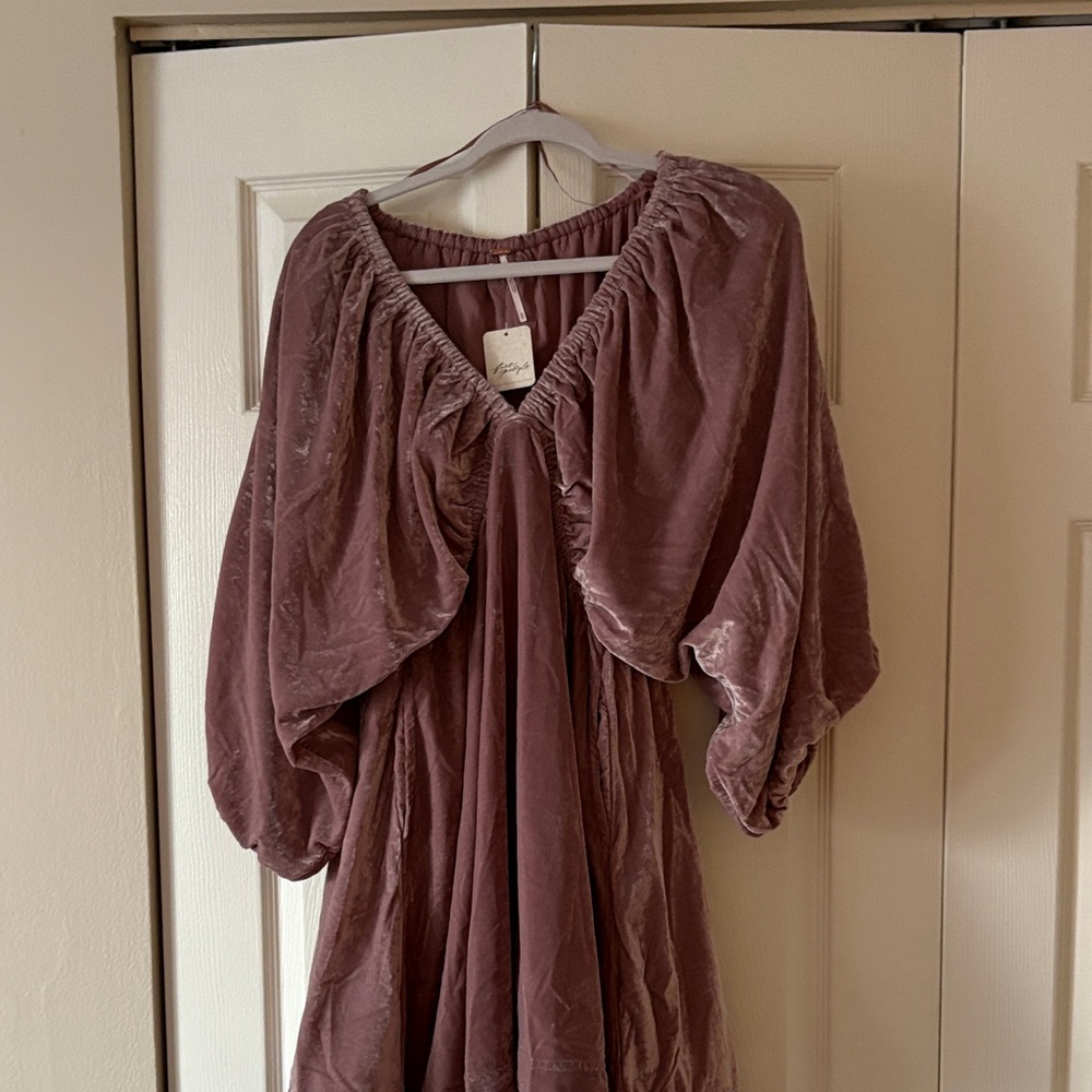 Free People Long Sleeve Dusty Rose Dress